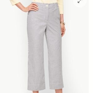 Talbots wide leg crop chinos Oxford striped. Size 16. EUC